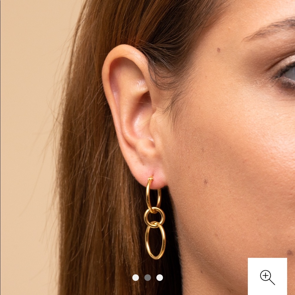 Mejuri trio hoops in gold vermeil NWT